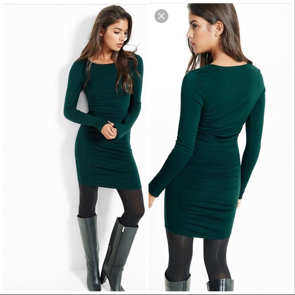 express ruched sweater dress